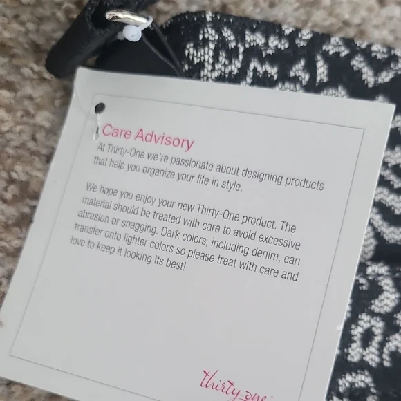 Thirty-One Black and White Crossbody Bag - Picture 2 of 8